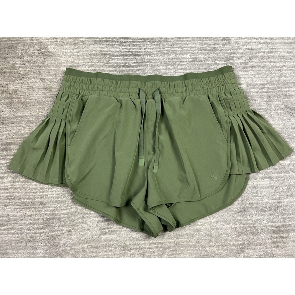 Joy Lab Athletic Shorts Womens XL Green Pull On Elastic Waist Polyester Blend